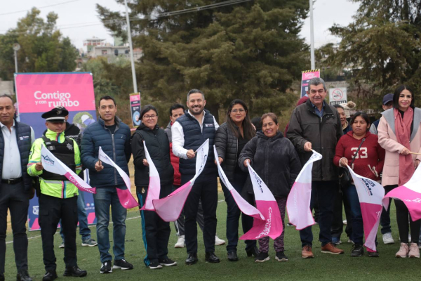 COMENZARON OBRAS PARA EL RESCATE DEL PARQUE Y CANCHA DE LOMAS DE SAN MIGUEL