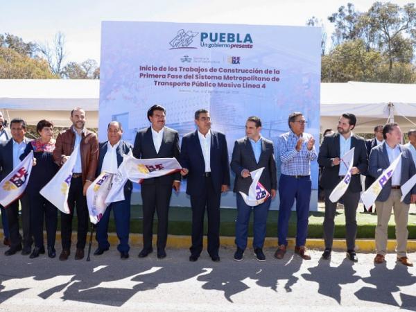 Inicia gobierno de Sergio Salomón primera fase del Sistema Metropolitano de Transporte