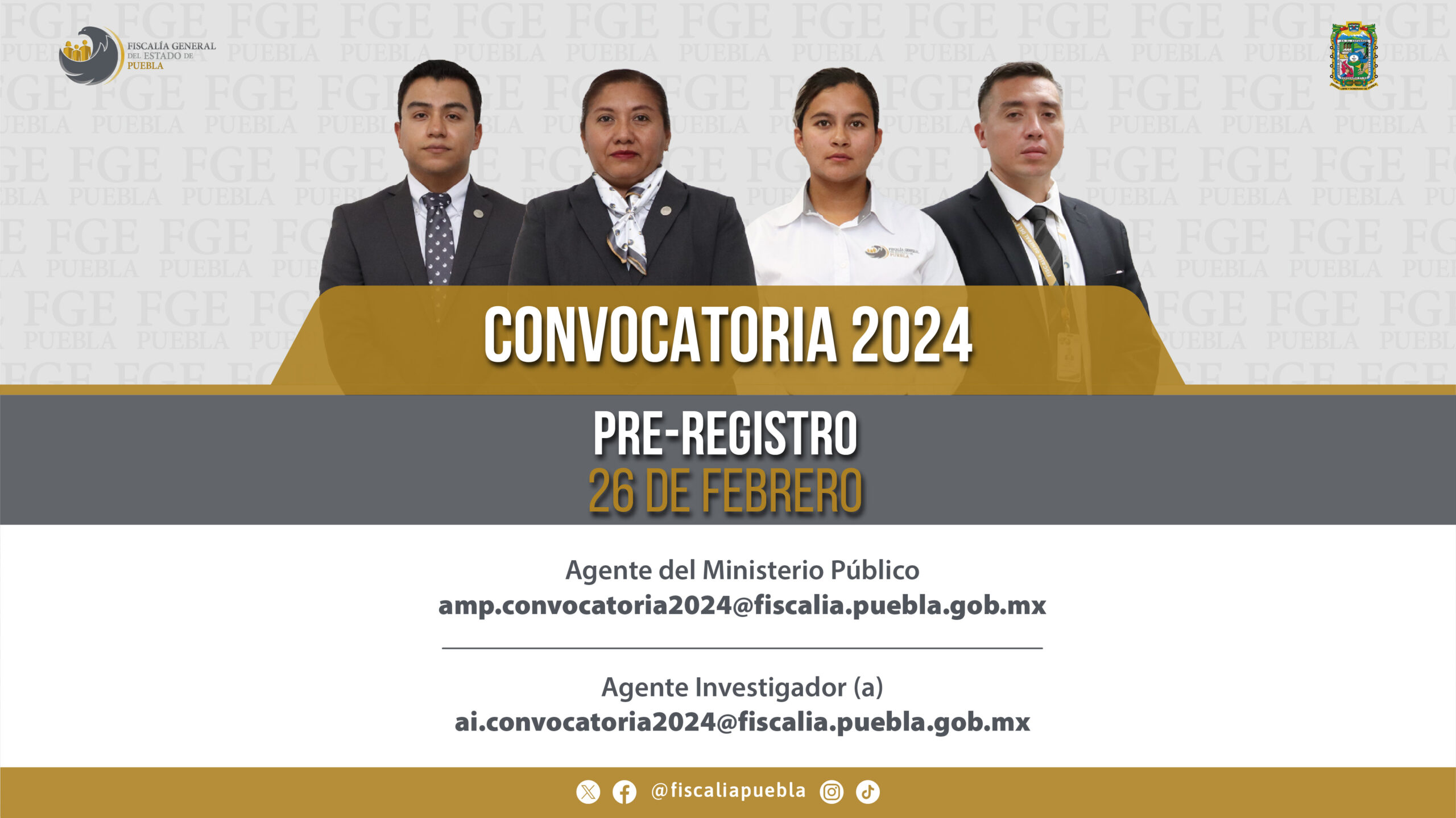 Este lunes inicia FGE el pre-registro para cubrir 43 plazas