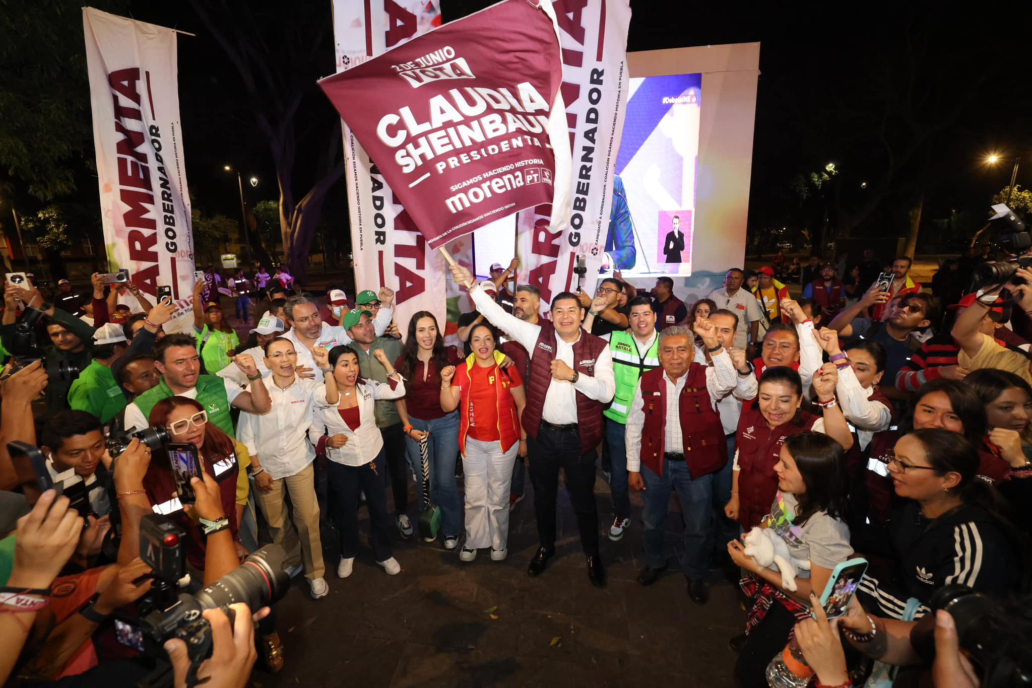 Armenta festeja el triunfo de Sheinbaum en el primer debate presidencial