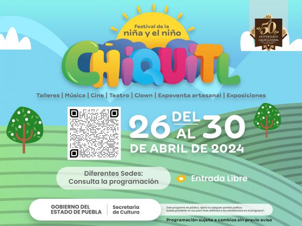 Festival “Chiquitl 2024” tendrá más de 20 actividades infantiles