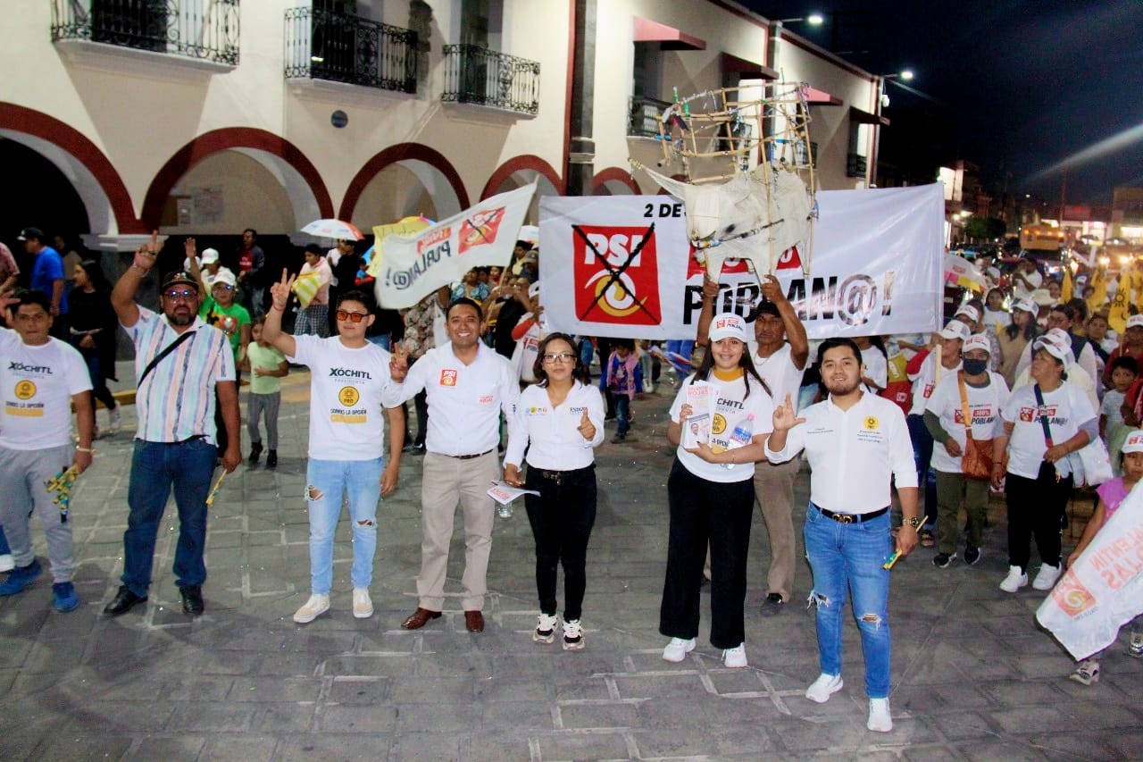 Gran cierre de campaña de Jairo Cabrera, Yessica Meneses y Valentín Rojas en Huejotzingo