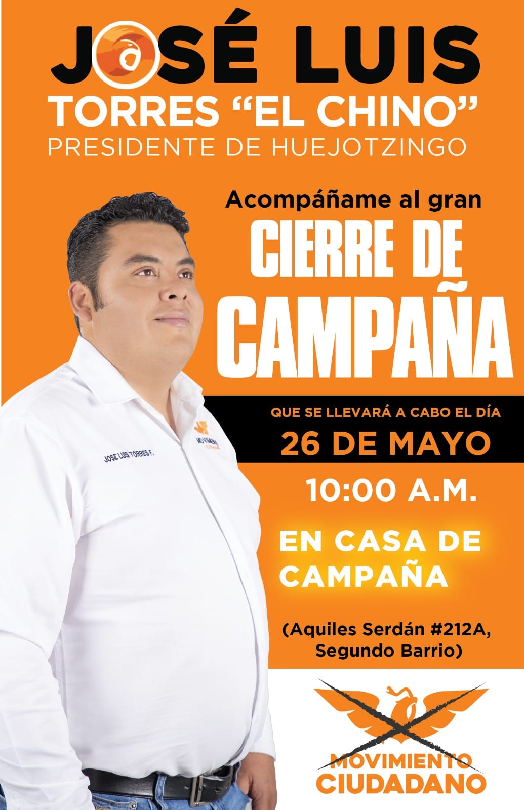 José Luis cerrará campaña próximamente