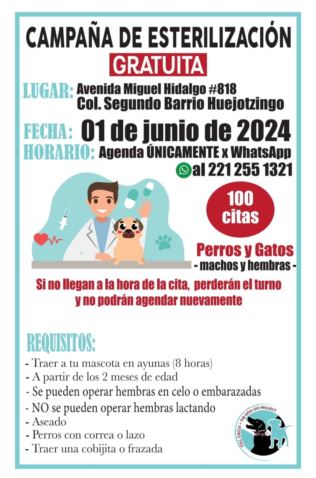 Próxima campaña de esterilización