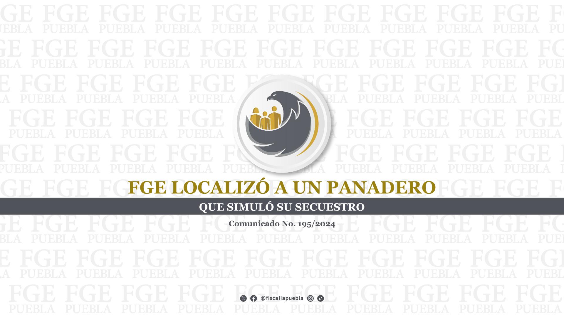 FGE localizó a un panadero que simuló su secuestro