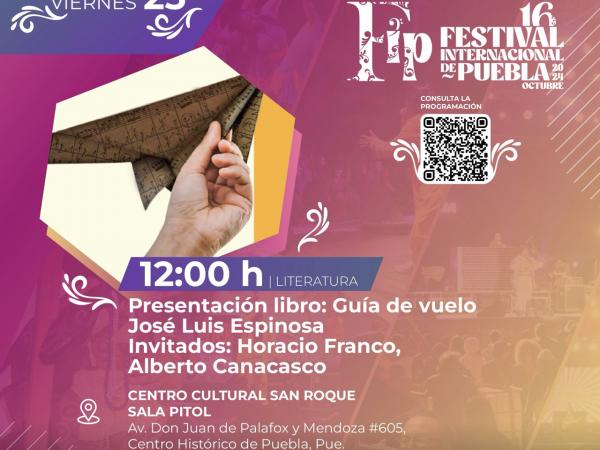 En Centro Cultural “San Roque”, Cultura presentará libro “Guía de Vuelo”