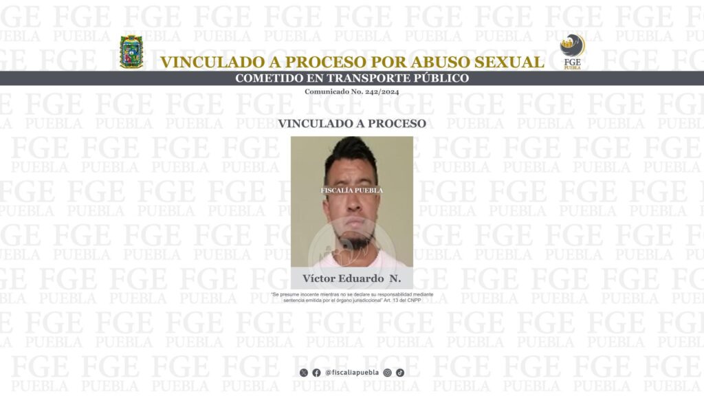 Vinculado a proceso por abuso sexual cometido en transporte público